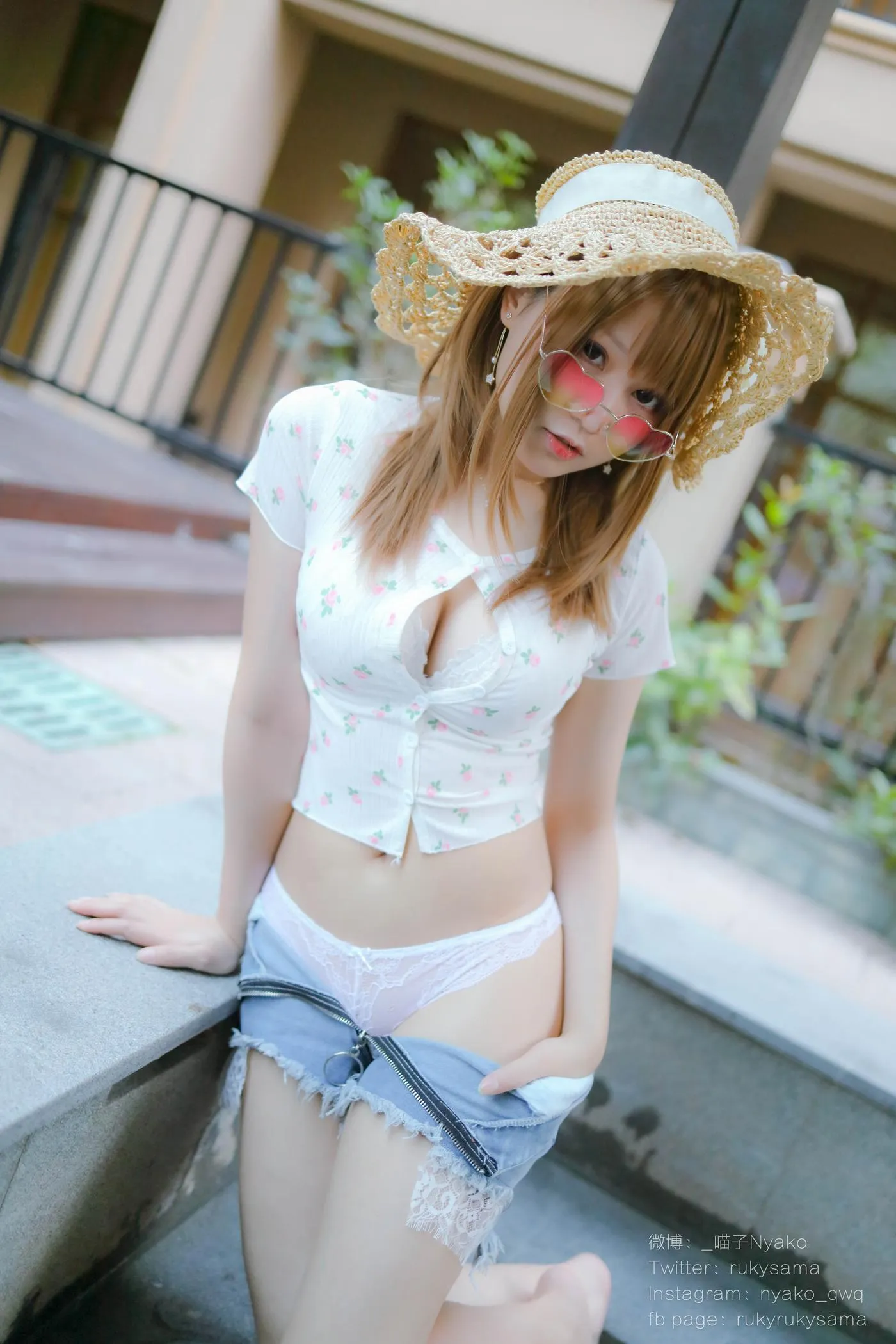 Nyako喵子 – NO.27 温泉蕾丝睡衣-温泉 [80P]插图3